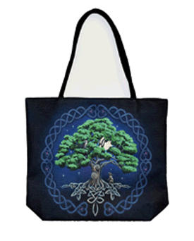 Techno Jute Tree of Life Tote Bag